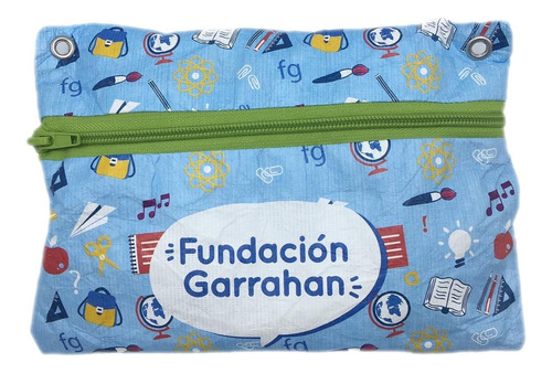 Eco Cartuchera Celeste - Fundación Garrahan