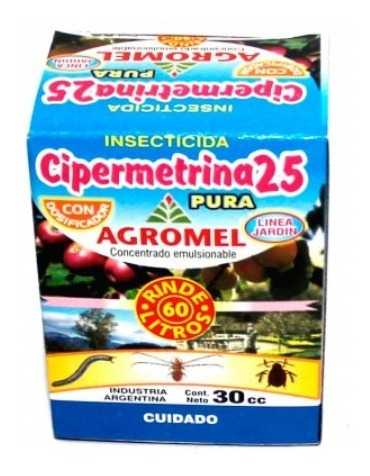 Imagen 1 de 2 de Agromel Cipermetrina 12,5 Pura Insecticida Insecticida 