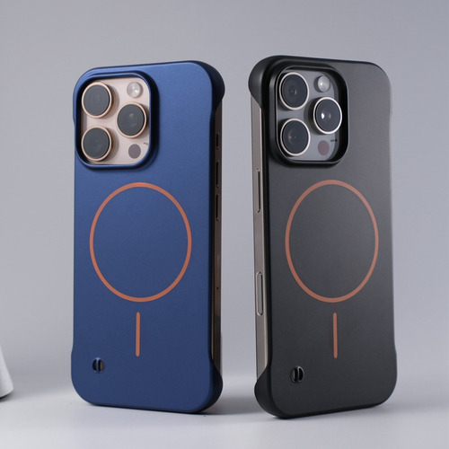 Fundas Magnéticas Sin Marco Para iPhone 16, 15, 14, 13, 12 Pro Max, Magsafe, Funda Trasera Ultrafina Y Dura Para Pc