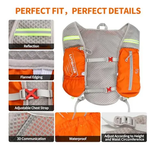 Mochila De Hidratación Desoto Para Running, Senderismo Y Cic