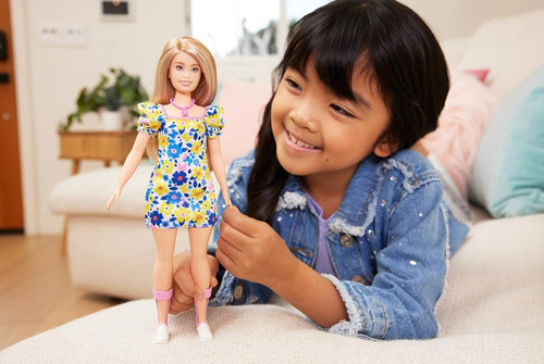 Boneca Colecionável Barbie Fashionistas Menina Loira Coleção Síndrome Down Viva A Diversidade 208 Mattel Brinquedos