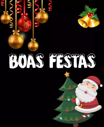 Adesivo Feliz Natal Vitrine Decoração Papai Noel Boas Festas