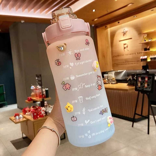 Imagen 5 de 5 de Botellón Para Agua 2lts ( Incluye Stickers )
