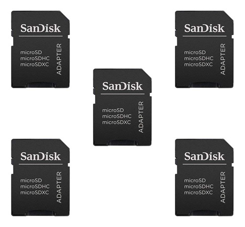 Paquete De 5 Adaptadores Sandisk Microsd Microsdhc A Sd Sdh.