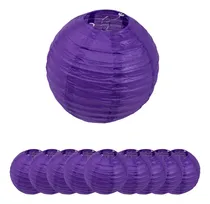 Comprar Valo Concept Pack 10 Lámparas Pantallas Chinas De Papel 20cm Estructura Morado