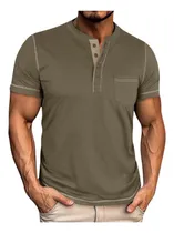Comprar Blusas De Cuello Redondo De Manga Corta De Color Liso Para H