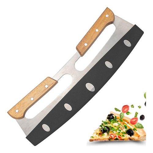 Cortador De Pizza De Acero Inoxidable, Hoja Basculante Con