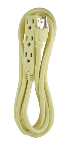 Extension Electrica 3 Salidas Beige Computadores 9 Pies