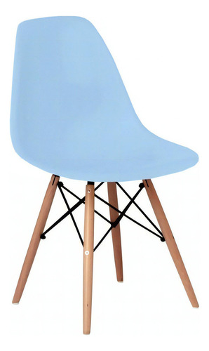 Silla Charles Eames New Wood Design, colores promocionales, marco de silla, color azul claro