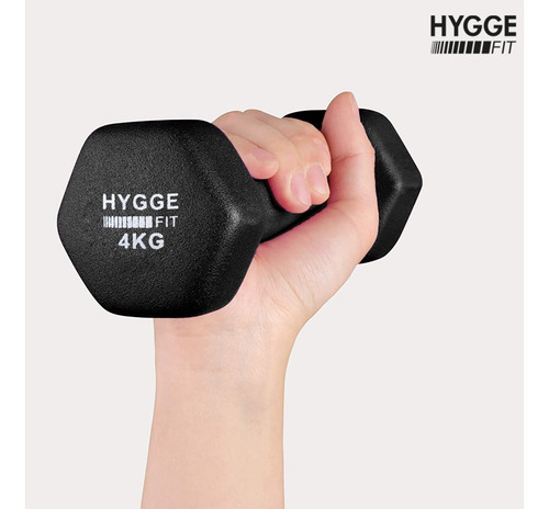 Imagen 8 de 10 de Mancuerna Pesa 4 Kg Recubierta Neoprene Funcional Fitness
