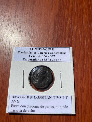 Antigua Moneda Romana Del Emperador Constancio Ii #6