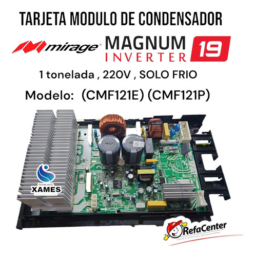 Modulo De Condensador Mirage Mágnum 19 1 Ton 220v Cmf121e(p)