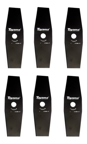 Imagem 1 de 1 de Lâmina 2 Pontas P/ Roçadeiras 330mmx2,0mmx25,4mm Toyama 6pçs