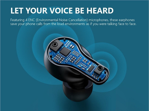 Auriculares Bluetooth Inalambricos In Ear Twins Microfono Android iPhone Manos Libres Microfono Base Cargadora