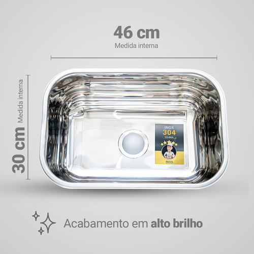 Tanque Inox Pequeno De Embutir Dotec Com Cuba N1 Extra Funda