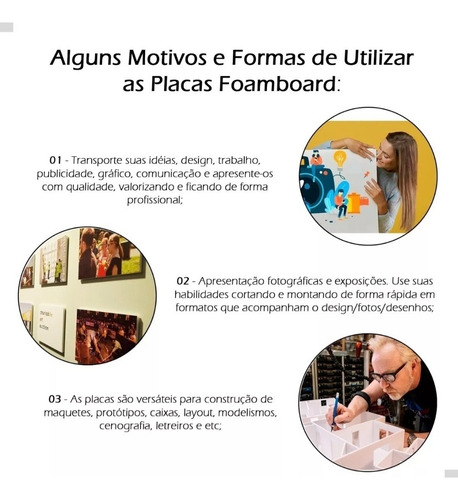 Foam Board Papel Espuma A2 45x60cm 3mm 6un Molduras Maquetes Preta
