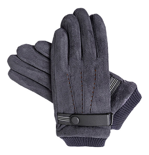 Guantes De Invierno De Piel De Gamuza Para Hombre, Elegantes