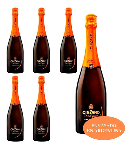 Champagne Prosseco Cinzano Importado De Italia X 6 Botellas!