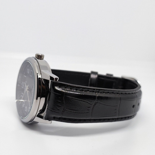 Imagen 6 de 10 de Reloj Cuero Hombre Negro Mtp-v002l-1b