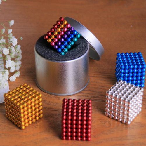 Imagen 4 de 5 de Cubo Magico Imanes Neodimio Multicolor 216 5mm Negro