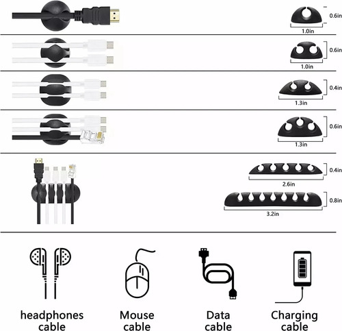 Kit Multifunción Organizador De Gestión De Cables 173 Piezas