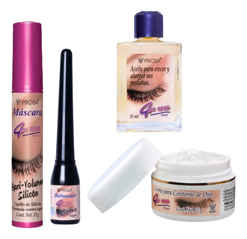 Kit Prosa Mascara De Pestañas+aceite+crema Contorno