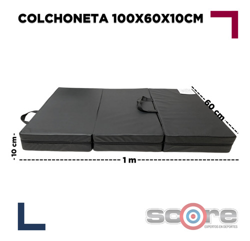 Colchoneta Plegable Individual Pilates 100x60x10cm Wod Pro