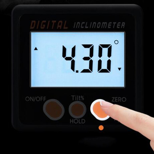 Inclinómetro De Transportador Digital Boton Naranja