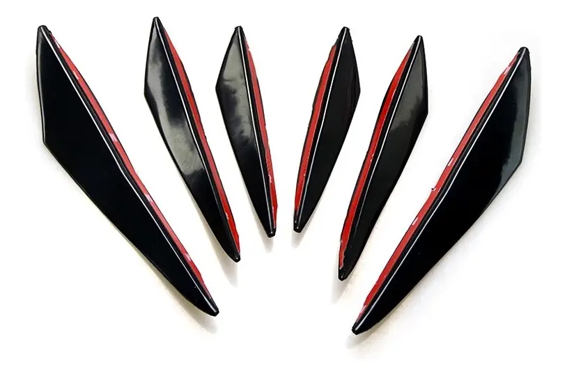 Canards Difusor De Parachoque Goma Negro