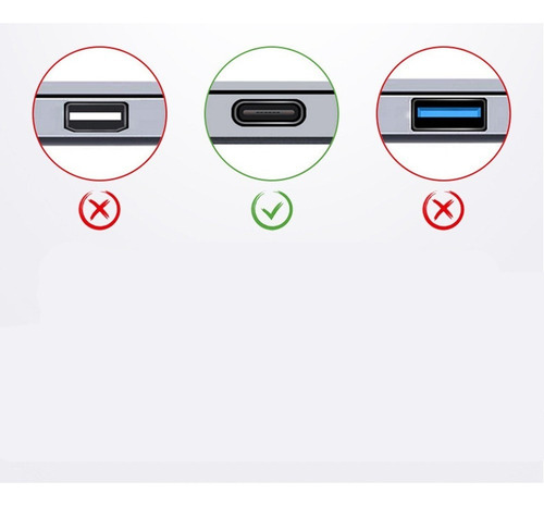 Adaptador Hdmi Thunderbolt 4k Usb 3.0 Mosible-c Hub Gris
