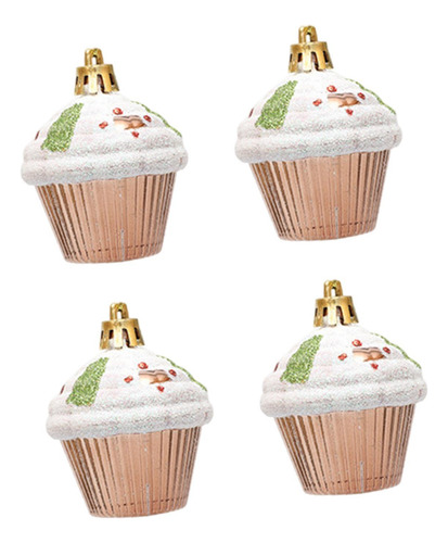 2 X 4 Adornos Navideños Para Cupcakes, Adornos Para Colgar