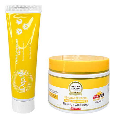 Crema Depiladora Facial Depilé + Crema Facial De Colágeno