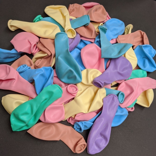 Imagem 3 de 5 de 50 Unidades - Balões Bexiga Candy Colors/tons Pastel - N° 9