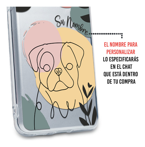 Funda Para Zte Mujer Perrito Pug Minimal Con Personalizacion