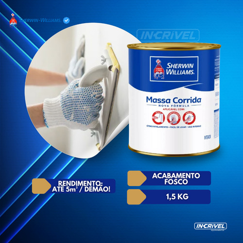 Massa Corrida Para Paredes E Teto (interno) - 1,5 Kg