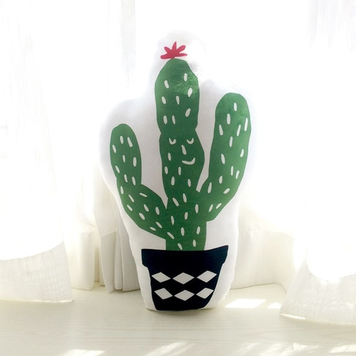 Almohadón Cojín Infantil, Cactus Peluche Para Cama, Deco