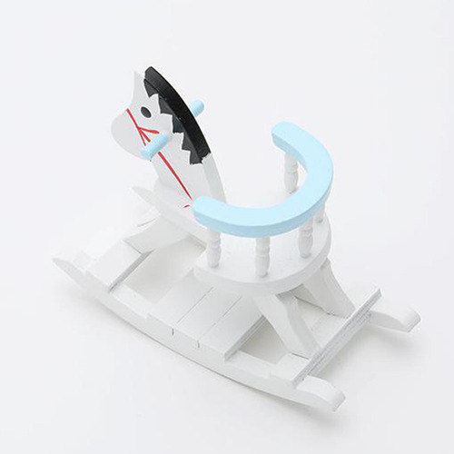 1/12 Casa De Muñecas Mini Silla De Caballo De Madera