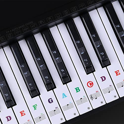 Pegatinas De Teclado De Piano Para 88/61/ 54/49 Key, Cartas