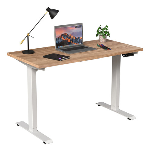 Escritorio Estandar Altura Ajustable Electrico Randu Blanco Tablero 180x60 25mm Blanco