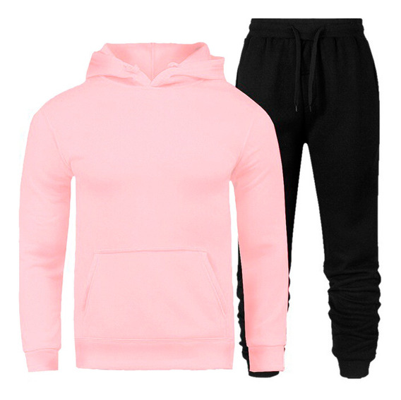 conjunto de moletom rosa masculino