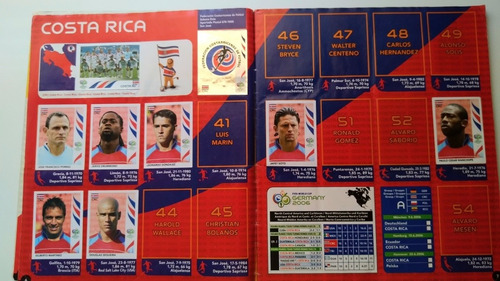 Álbum Futbol Mundial Alemania 2006 Panini. J (Usado)