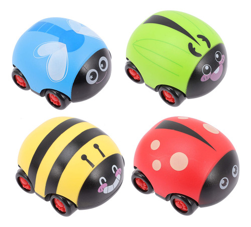 Coche De Juguete Con Doble Retroceso, 4 Piezas