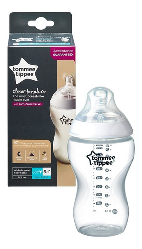 Mamadera Closer To Nature 340 Ml Tommee Tippee Color Transparente
