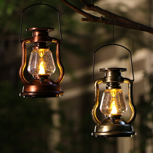 Lámpara De Aceite Colgante Con Luz Solar En Forma De Vela En
