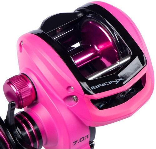 Carretel carretilha Maruri Bronx 11000 esquerdo color rosa