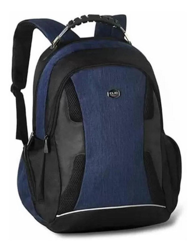 Mochila De Costas Masculina Executiva Cabo Aço Laptop Azul