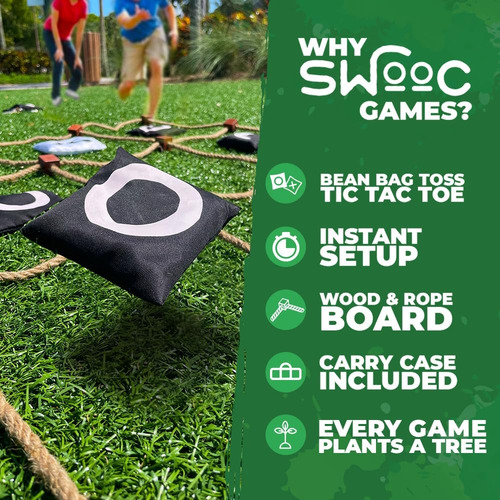 Swooc Games - Juego De Tres En Raya Gigante Para Exterior...