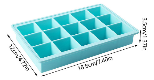 Bandeja De Gelo De Silicone Com 15 Células E Tampa