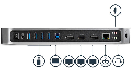 Docking Station Startech Usb 3 Triple Monitor Displaylink