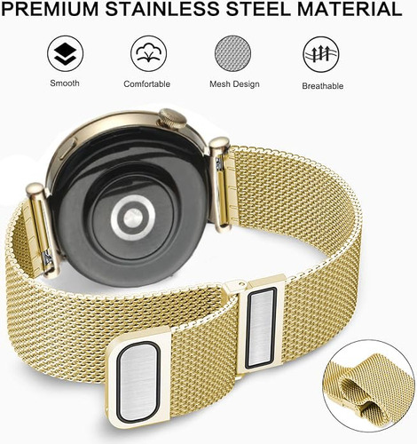 Malla De Metal Dorada P/ Huawei Watch Gt5 Pro 42mm/gt5 41mm